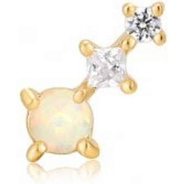 Gold Kyoto Opal Climber Barbell Single Earring E047-02G