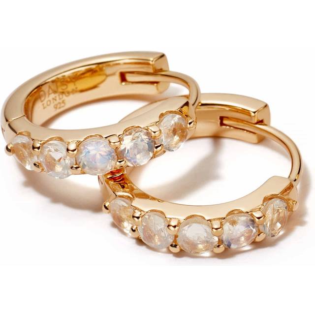 Beloved Moonstone Huggie 18ct Gold Plated Earrings JE05_GP