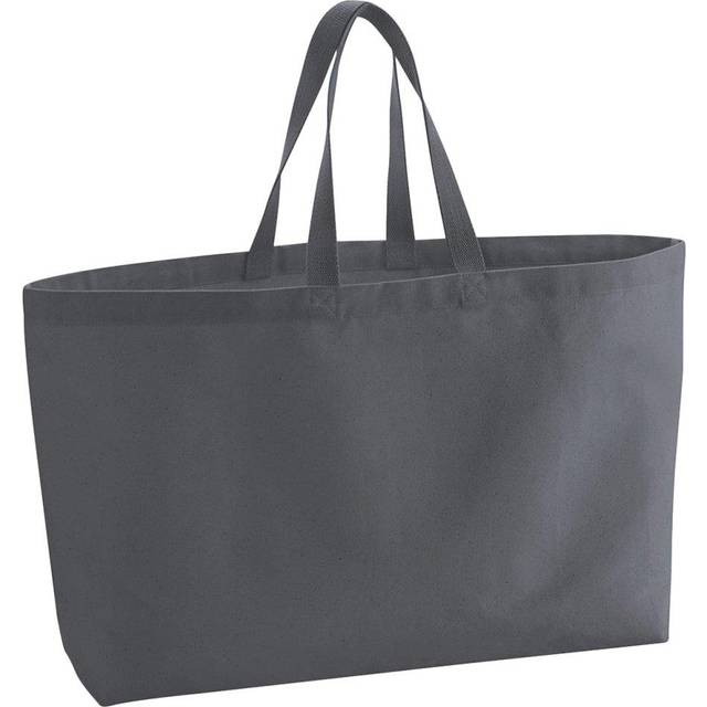 (One Size, Graphite Grey) Westford Mill Canvas Oversized Tote Bag