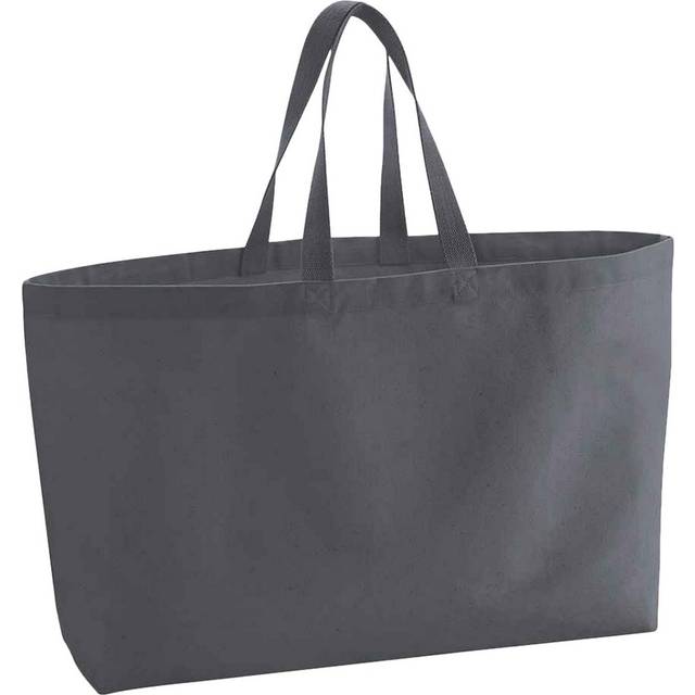 (One Size, Graphite Grey) Westford Mill Canvas Oversized Tote Bag