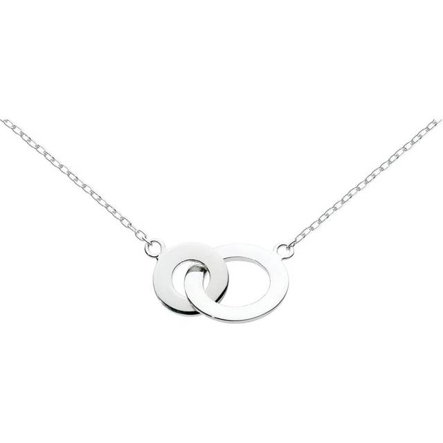Dew Sterling Silver Linking Circles 18 Necklace 9897HP013