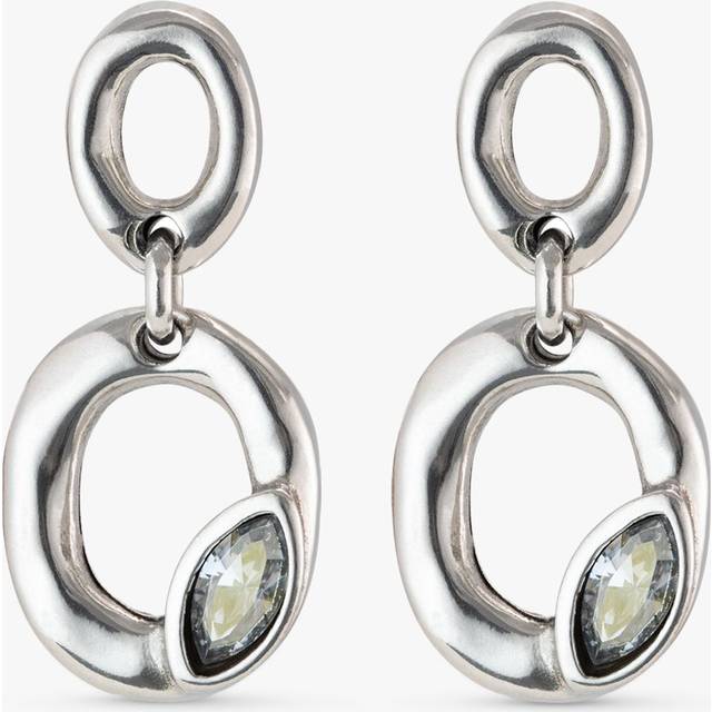 Together Blue Metal Faceted Crystal Earrings