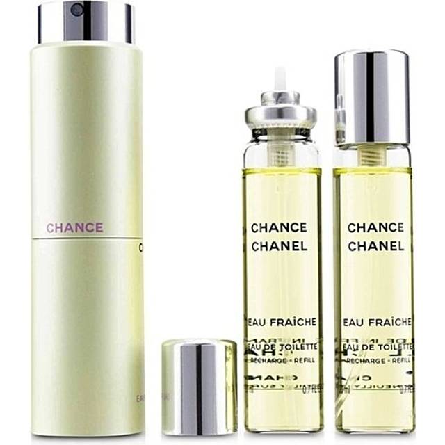 Chanel Chance Eau Fraiche Eau De Toilette Purse Spray for Women 3 X 0.7  2.1 Fl Oz
