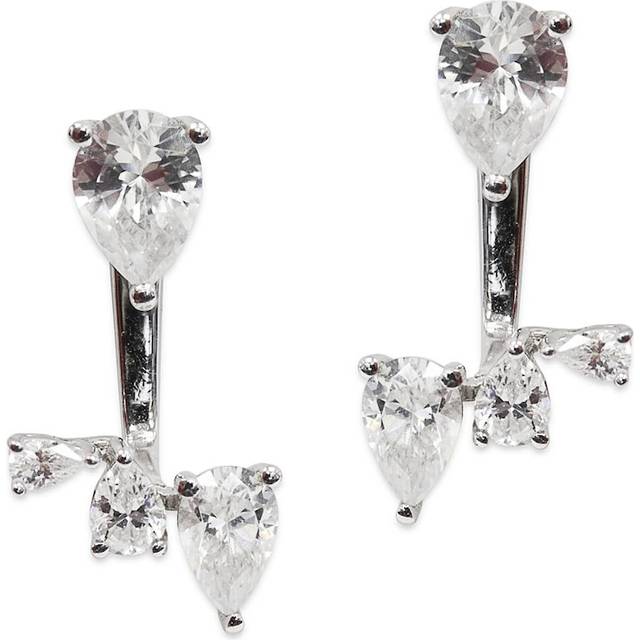 Carat London Womens Silver Navis Sterling-silver and Crystal Stud Earrings 1 Size - SILVER