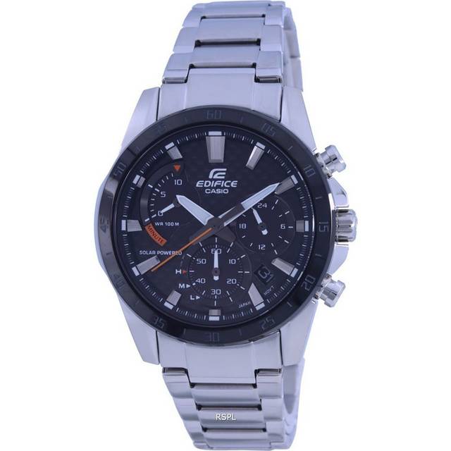 Casio Edifice Chronograph Analog Solar EQS-930DB-1A EQS930DB-1 100M Men&#39;s Watch