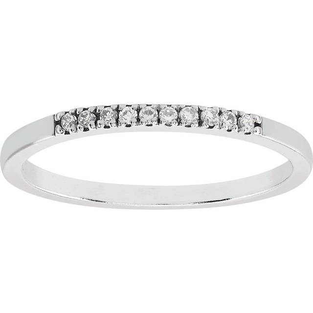 Silpada 'Crystal Healing' Cubic Zirconia Ring in Sterling Silver, Size 5 - White