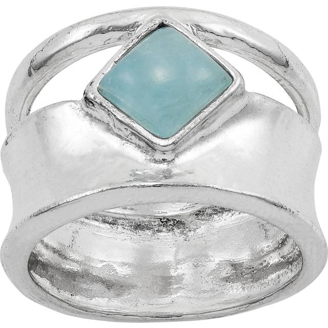Silpada 'Marine Life' Aquamarine Ring in Sterling Silver - Blue