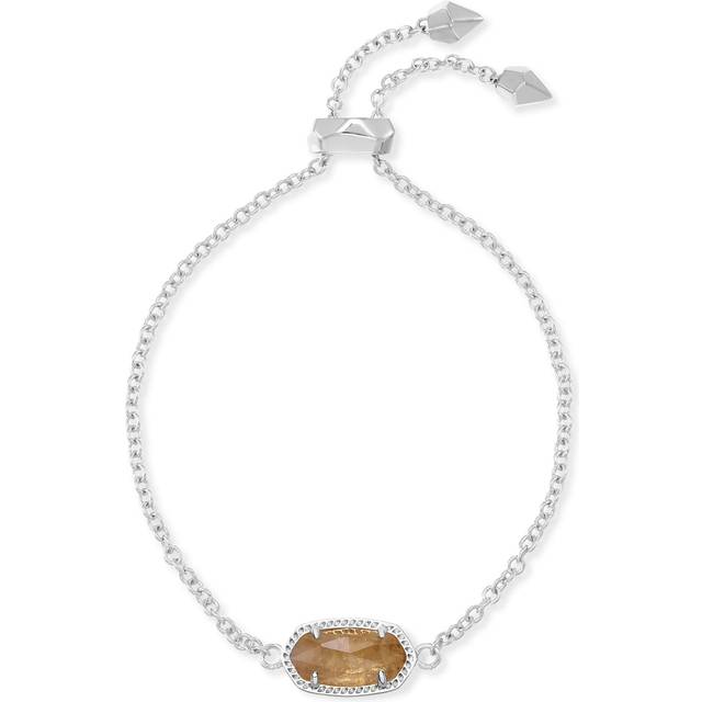 Kendra Scott Elaina Link Chain Bracelet for Women  Fashion Jewelry  Rhodium-Plated  Orange Citrine Quartz
