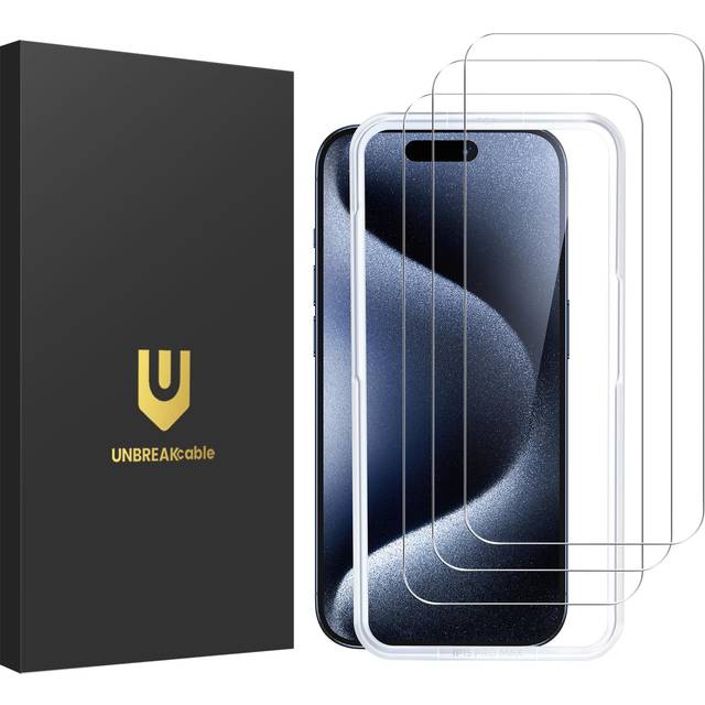 UNBREAKcable Screen Protector for iPhone 15 Pro Max[3 Pack]