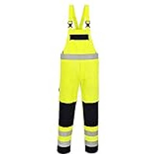 (Yellow/Navy, XXL) Portwest Hi-Vis Multi-Norm Bib and Brace
