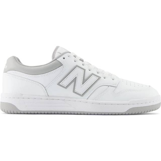 New Balance för män. BB480LV1 Sneakers i läder 480 vit (42), Hud, Karta, Nyckelband, Casual - Vit, Läder (42)