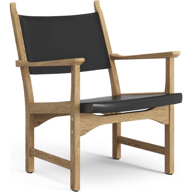 Swedese Caryngo arm chair Oiled oak-leather black