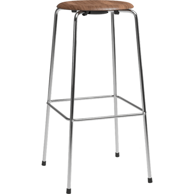 Fritz Hansen High Dot barpall Valnöt-krom