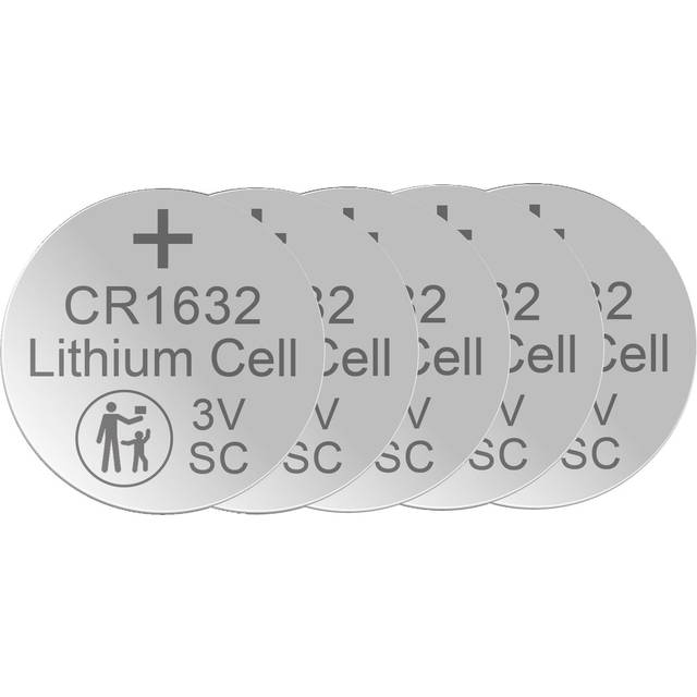 XCell Knappcell CR 1632 3 V 5 st 130 mAh Litium CR1632-B5