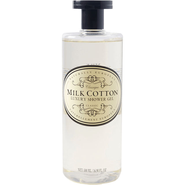 Naturally European Luxury Shower Gel Refreshing and Cleansing - Milk Cotton - 1 x 500ml