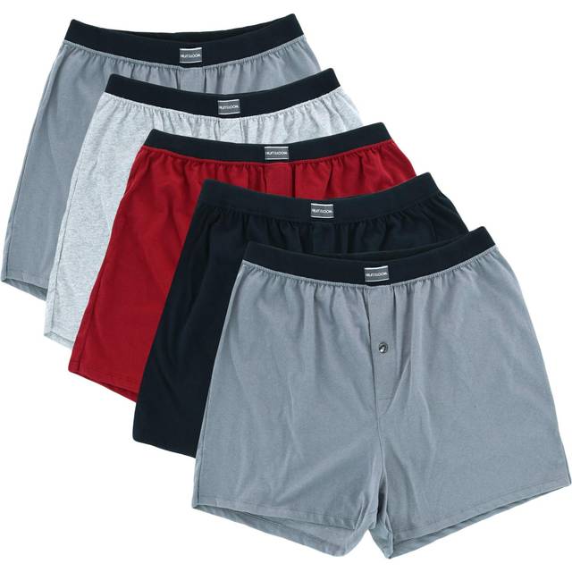 Fruit Of The Loom Mens Knit Boxers 5 Pack  L  Assorted