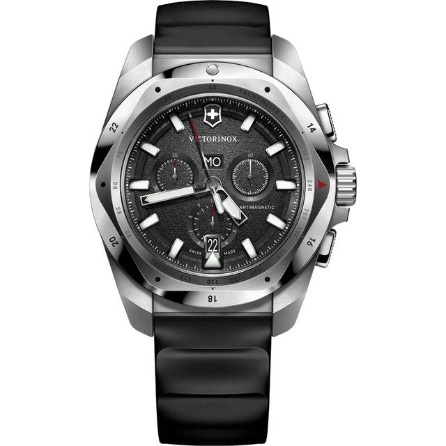 Victorinox INOX Quartz Chrono 241983 - Herr - 43 mm - Analogt - Quartz - Safirglas - Black (21 mm)