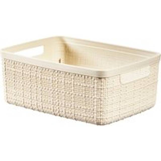 Curver Off White Jute Design Storage Basket 4.5L - Off-White - 27 x 11 x 20cm