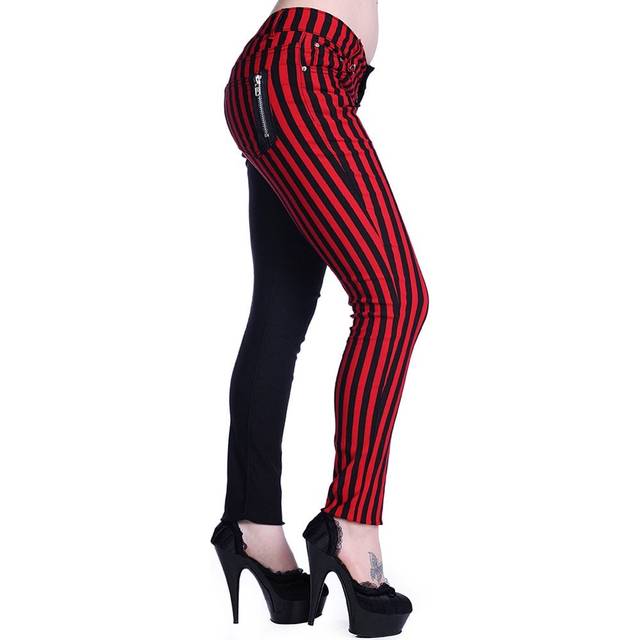 Banned - Gothic Cloth Trousers - Punk Trousers - W26L32 to W34L34 - for Women - black-red - W32L34