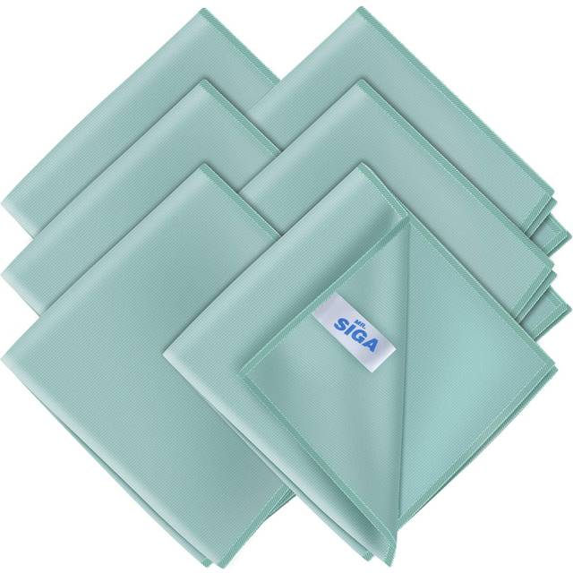 "MR.SIGA Ultra Fine Microfiber Cloths for Glass, Pack of 6, 35 x 40 cm 13.7"" x 15.7"""