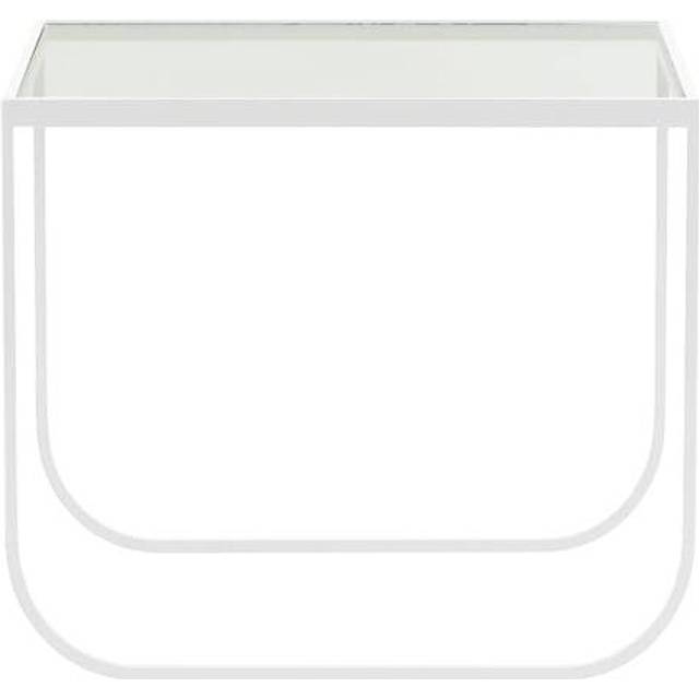 Asplund Tati Square soffbord glas, vitt stativ