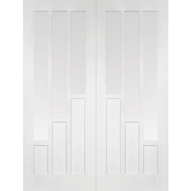 LPD Coventry 3P 3L Glazed Internal Door Pairs 1981 x 1524mm Primed White
