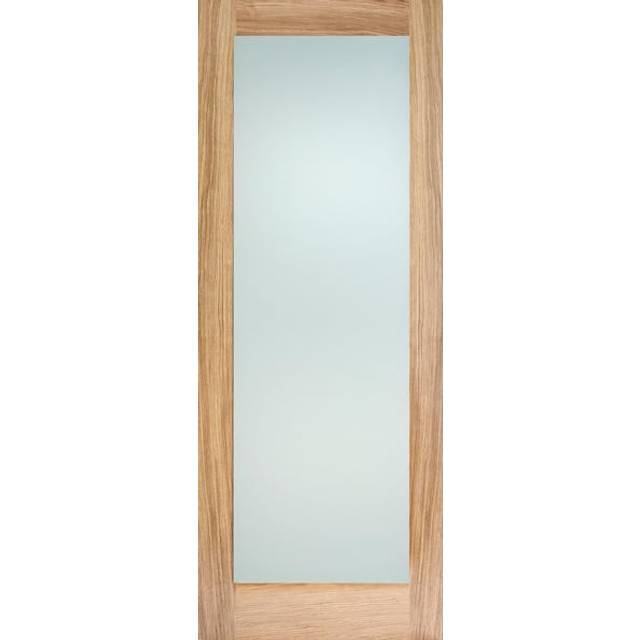 LPD Pattern 10 1L Frosted Glazed Internal Door 1981 x 686mm Unfinished Oak