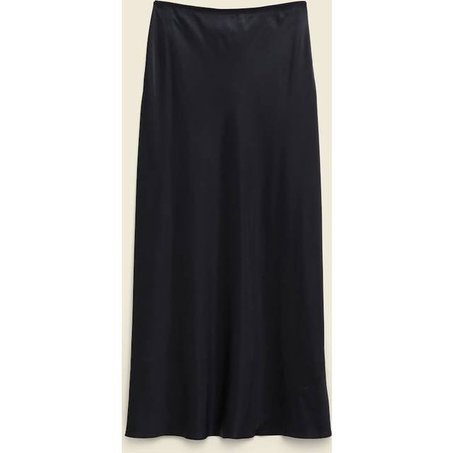 Dorothee Schumacher Sense of Shine silk-blend midi skirt - black (UK 8)