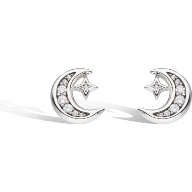 Revival Celeste Pavé Zirconial Moon Stud Earrings 30492CZ