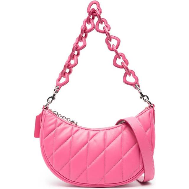 Coach Shoulder Bag Leather 24 cm pink