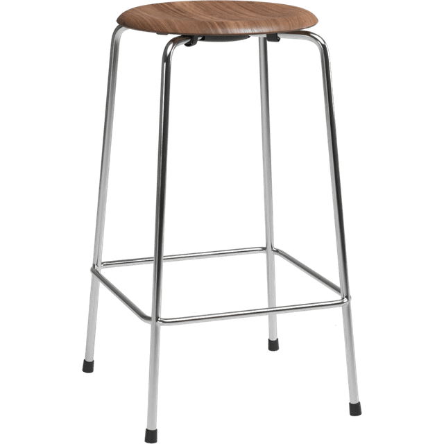 Fritz Hansen High Dot counter stool 4 ben Valnöt-krom