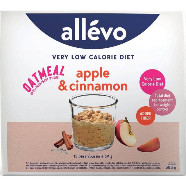 Allevo Gröt Äpple/kanel VLCD, 15 st