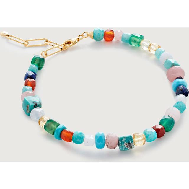 Monica Vinader Womens Yellow Gold Freedom 18ct Gold-plated Vermeil Recycled Sterling-silver Beaded Bracelet - YELLOW GOLD