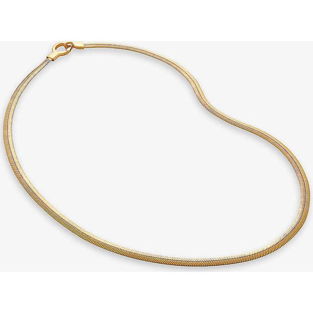 Monica Vinader Wide Snake Chain Necklace, Gold