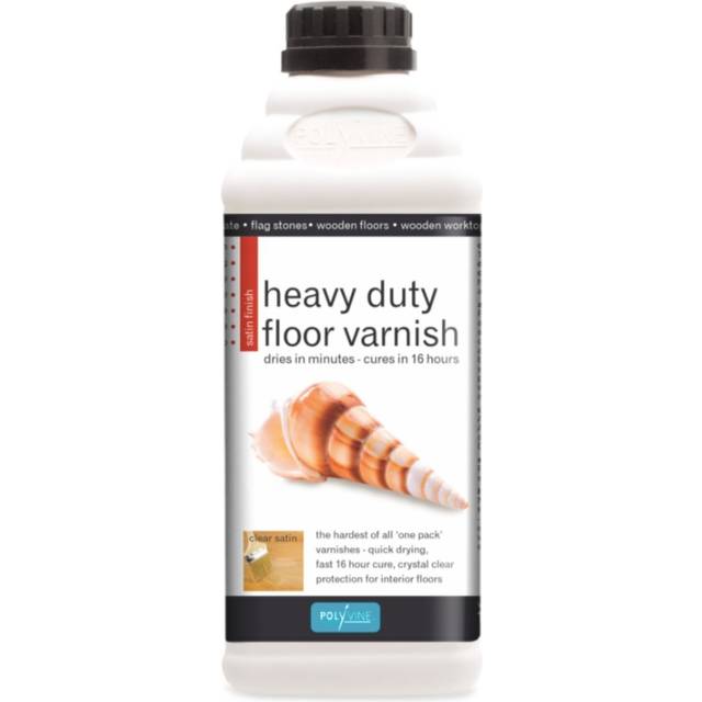 Polyvine heavy duty floor varnish satin 1l
