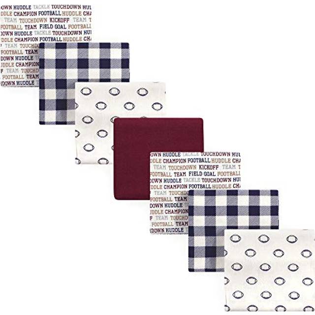 Hudson Baby Unisex Baby Cotton Flannel Receiving Blankets Bundle  Football  One Size