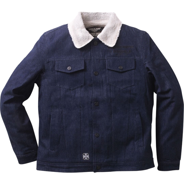 West Coast Choppers WCC Sherpa Lined Canvas Jacket Between-seasons Jacket blue - XL