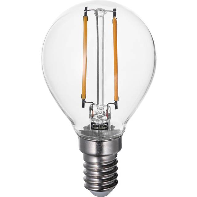 LUNNOM LED ljuskälla E14 150 lumen, globformad klar, 45 mm