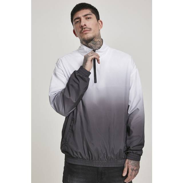 Urban Classics - Gradient Pull Over Jacket Black/White - Jacket - black - S - 100% Polyester