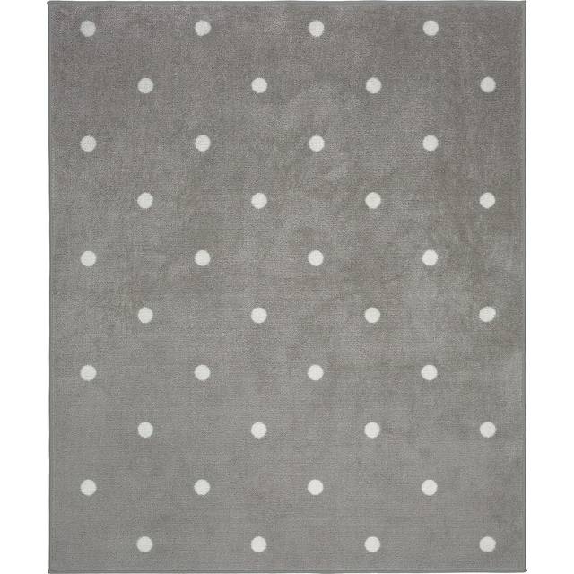 LEN matta, prickar/grå, 133x160 cm
