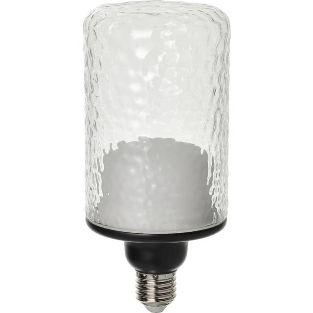 MOLNART LED ljuskälla E27 150 lumen, tubformad klarglas/mönstrad, 90 mm