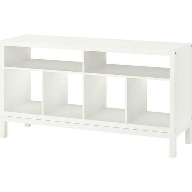 KALLAX tv-bänk med underrede, vit, 147x39x78 cm