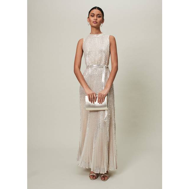 Phase Eight Simara Sequin Pleat Midi Dress