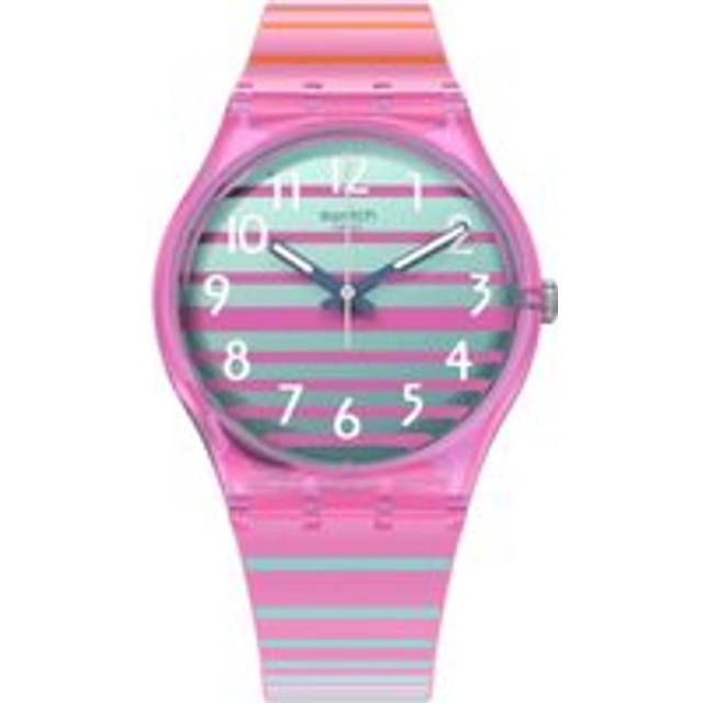 Gent Electrifying Summer Quartz Multi-Coloured Dial Pink Silicone Strap Unisex Watch SO28P105