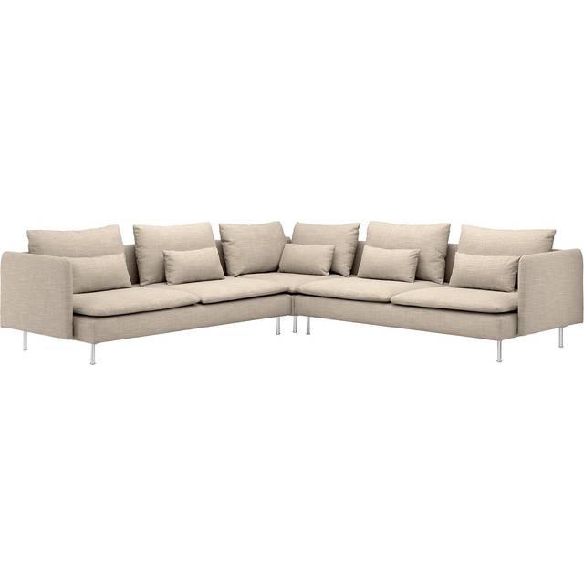 SÖDERHAMN hörnsoffa, 6-sits, Hillared beige