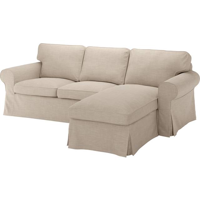 EKTORP 3-sitssoffa, med schäslong/Hillared beige