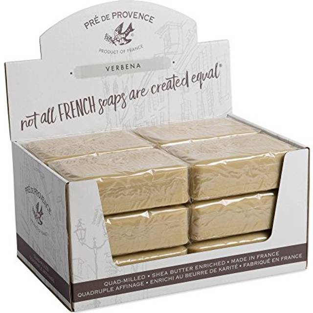 Pre de Provence Artisanal French Soap Bar Enriched with Shea Butter  Verbena  250 Gram (Pack of 12)