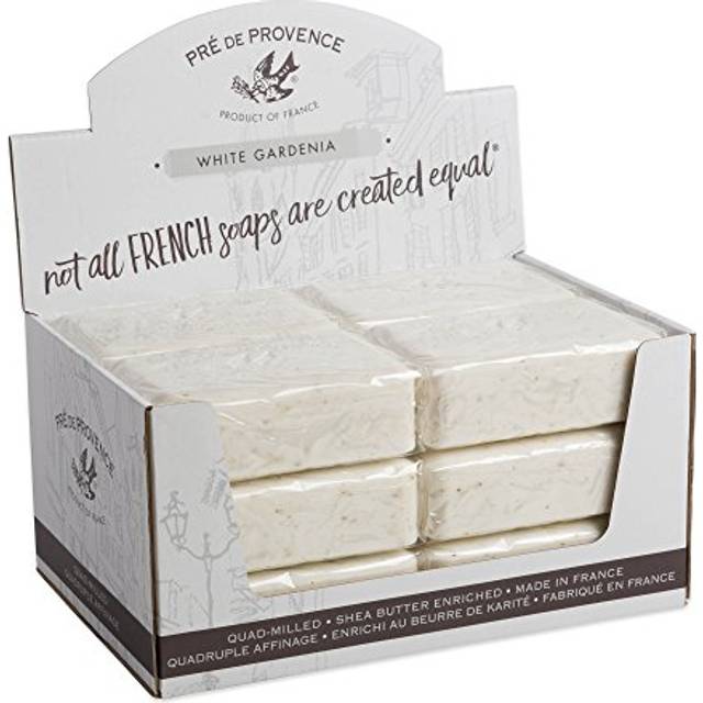 Pre de Provence Artisanal French Soap Bar Enriched with Shea Butter  White Gardenia  250 Gram (Pack of 12)