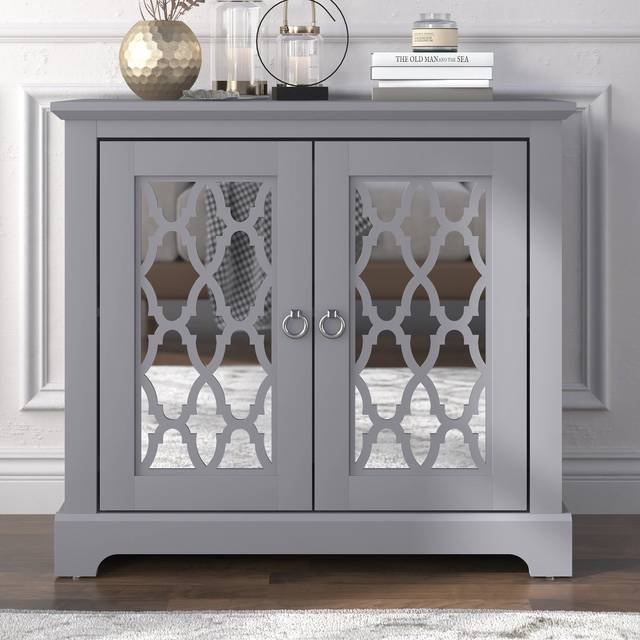GFW Honiton 2 Door Sideboard Grey, Grey