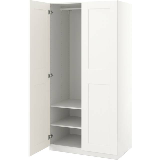 PAX / GRIMO garderob, vit/vit, 100x60x201 cm